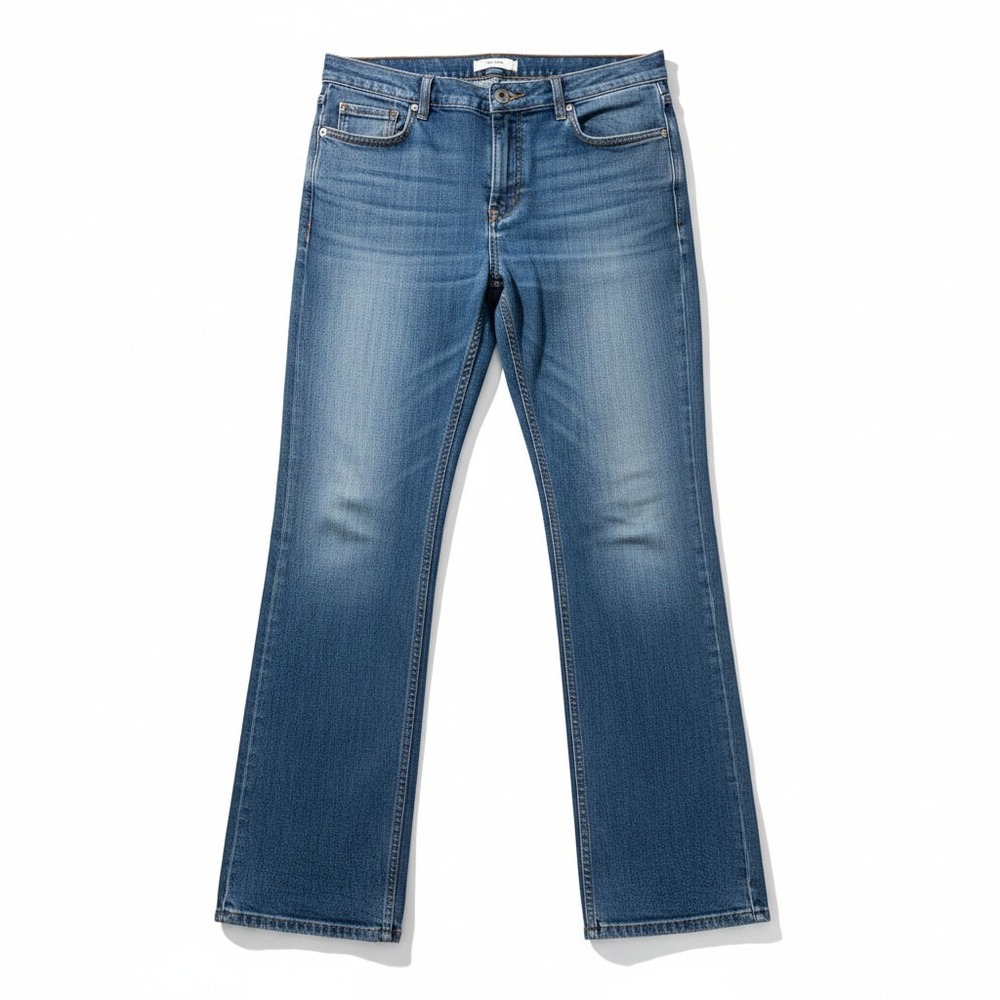 Eddie‎ Bauer Womens 14 Tall Blue Bootcut Jeans Dark Wash Denim Casual Vintage